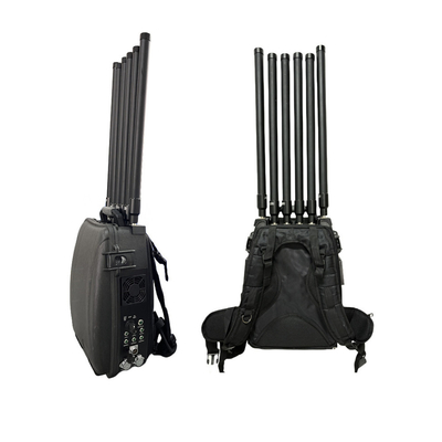 50W 70W Backpack Drone Jammer 400MHz 800MHz 1.2G 2.4G 5.2G 5.8G แอนติเอฟพีวี