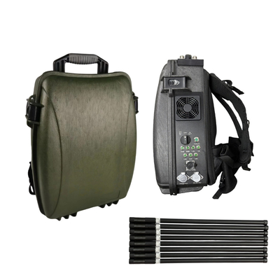 1.5KM-2KM Backpack Drone Jammer ระยะความถี่ 860MHz-930MHz