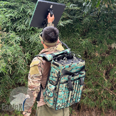 กระเป๋าสตางค์ปิดตัว Drone Jammer 6 Band 2.4G 5.8G 433M 900M 1.2G 1.5G 2.5KM Range