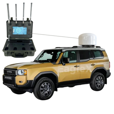ตํารวจ SUV Drone Jammer ทหาร 8000M เครื่องยนต์ติดตั้ง Jammer สําหรับการลาดตระเวนชายแดน