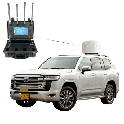 SUV Vehicle Drone Jammer 8KM การตรวจสอบ FPV 3KM การแก้ไขการป้องกัน Drone