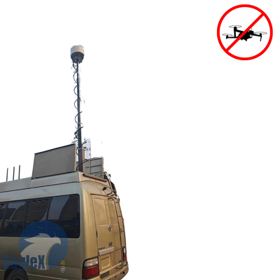 5KM Counter Drone System 30MHz-6GHz UAV FPV แก้ไขการขัดขวาง