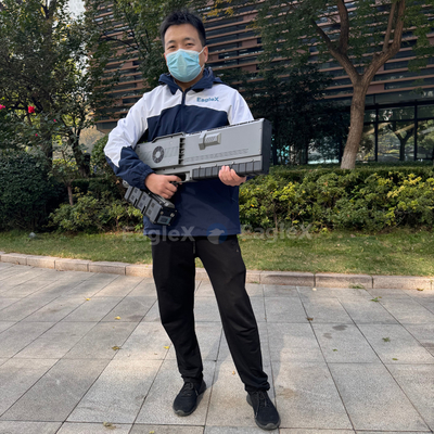 มือถือ Drone Jammer Gun พร้อมเครื่องตรวจจับ 5 กิโลเมตร และระยะห่าง 0-3 กิโลเมตร