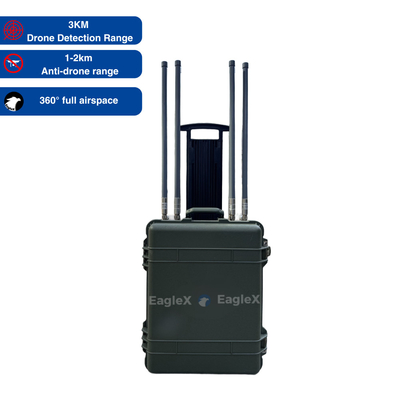 เครื่องยับยับ Drone แบบพกพา พร้อมเครื่องตรวจจับ ระยะทาง 3 กม.