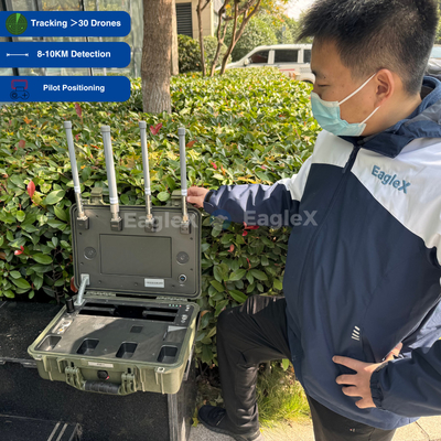 25MHz ~ 6GHz ทุกวงการตรวจจับกระเป๋าเดินทาง FPV เครื่องตรวจจับ Drone สําหรับคอนเสิร์ต ตํารวจ กองทัพ รถ