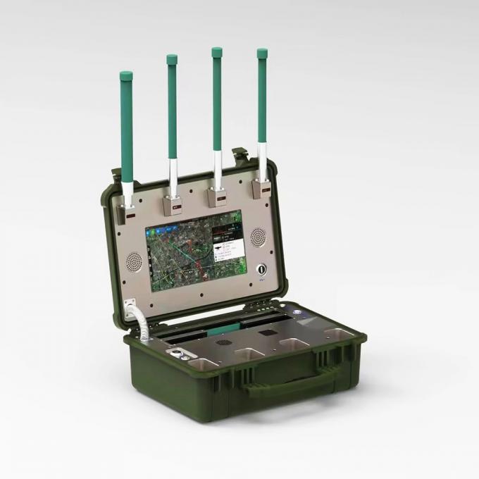 5KM ~ 10KM 360° พื้นที่อากาศเต็ม IP66 ระดับการป้องกัน 900M 1.4G 2.4G 5.2G 5.8GHz 10 ชั่วโมง การดําเนินงาน การตรวจจับเครื่องตรวจจับ Drone 0