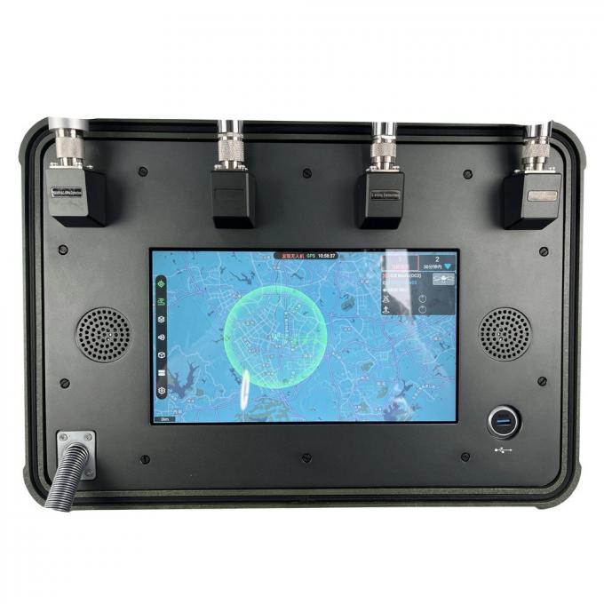 5KM ~ 10KM 360° พื้นที่อากาศเต็ม IP66 ระดับการป้องกัน 900M 1.4G 2.4G 5.2G 5.8GHz 10 ชั่วโมง การดําเนินงาน การตรวจจับเครื่องตรวจจับ Drone 3