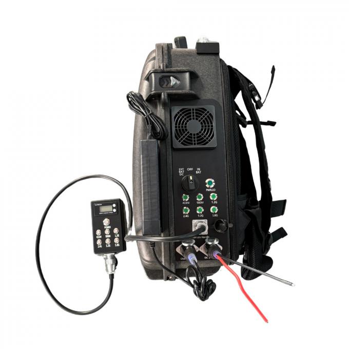 2KM ตํารวจทหาร Scanner Jammer Backpack Drone Jammer Omnidirectional & Directional Antenna เครื่องสแกนเครื่องสกัดเสียง 0