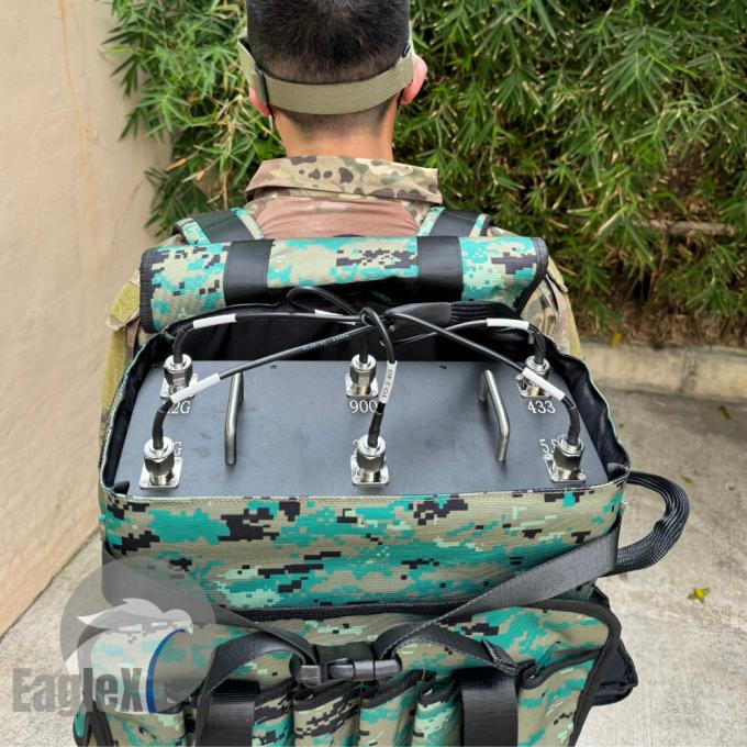 2000M 6 ความถี่ Anti FPV Drone Jammer Backpack Style Drone GPS จอม 1
