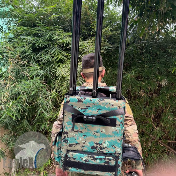 ระยะยาว 6 ช่อง Backpack Drone Jammer 2000M UAV Jamming Drone RF แอมพลิเฟอร 0