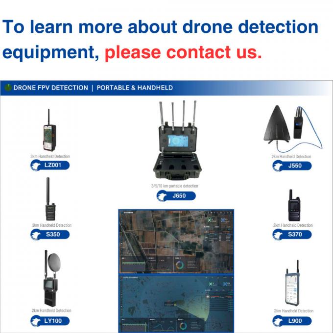 เครื่องตรวจจับ Drone DJI แบบพกพา 3KM FPV 4