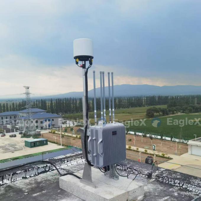 2.4 GHz, 5.8 GHz Attack Drone Jammer Fixed Outdoor Fpv Jamming Detection All In One กับระบบควบคุมการควบคุม Drone 0