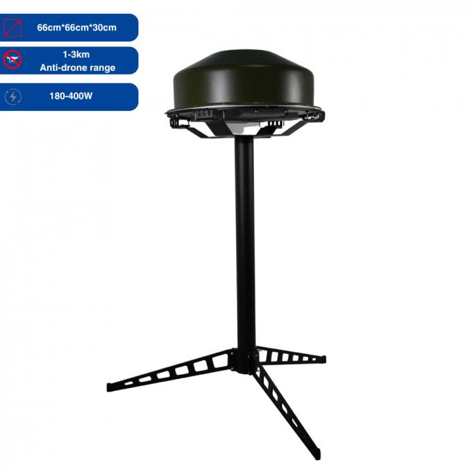 เครื่องยับยับ Drone ที่ติดรถยนต์ที่พลังงานสูง ระบบป้องกัน Drone ที่ใช้แม่เหล็กบนหลังคา 2.4G 5.8G เครื่องป้องกันเครื่องยับยับ 1000M-3000M 1