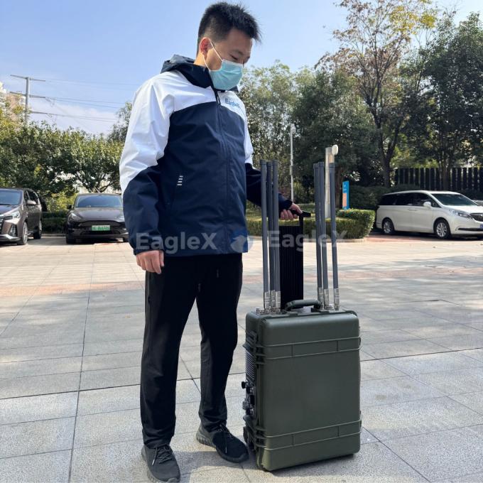 กระเป๋าเดินทาง เครื่องตรวจจับ Drone เครื่องตรวจจับ Drone พกพา 3 กิโลเมตร และระบบจม 2 กิโลเมตร เทคโนโลยีป้องกัน Drone 0